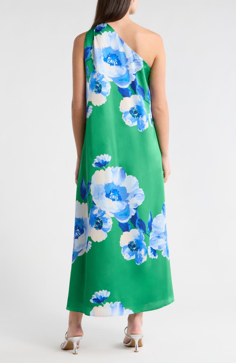 SUGARLIPS Glena Floral One-Shoulder Maxi Dress, Alternate, color, Green-Blues