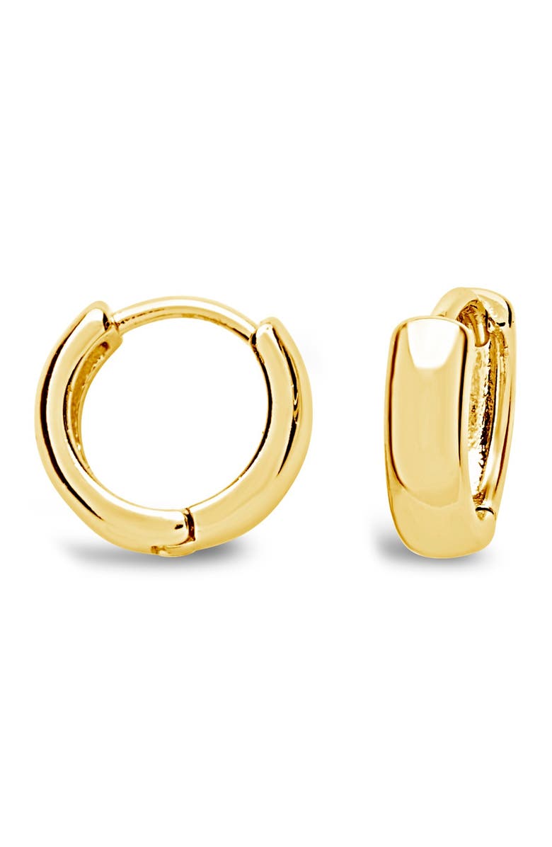 Sterling Forever 14K Yellow Gold Vermeil 11mm Micro Huggie Hoop Earrings, Main, color, 