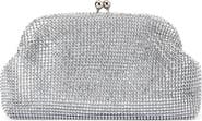 Olga Berg Ela Crystal Mesh Frame Clutch
