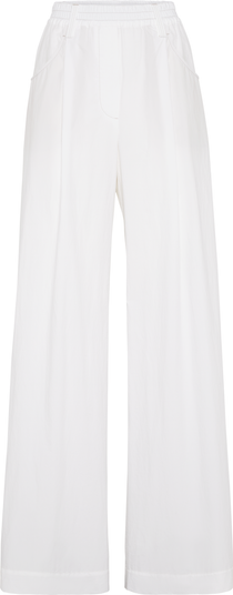 【送料&関税込】Brunello Cucinelli White Five Pocket Jeans W BRUNELLO CUCINELLI Slim-Fit Straight-Leg Logo-Embroidered