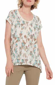 Lysse ́ Classic Print Stretch Linen T-Shirt