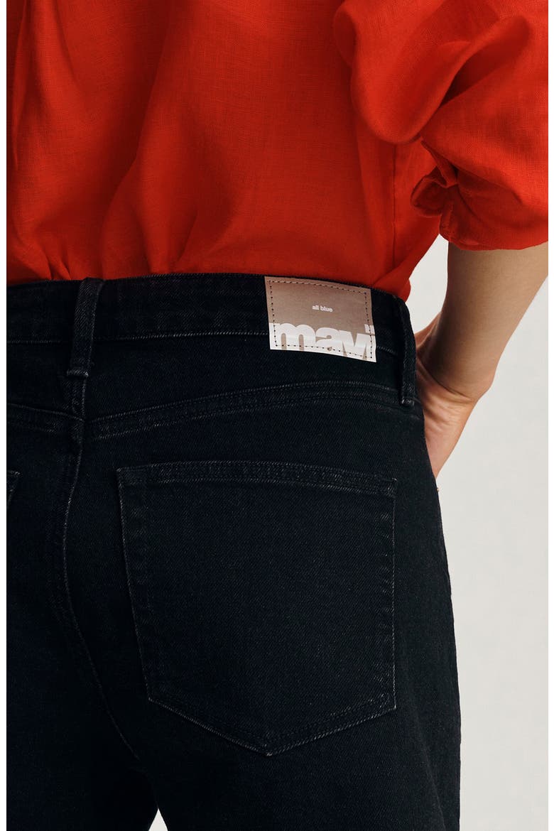 Heidi High Waist Denim Shorts, Alternate, color, BLACK CLASSIC BLUE
