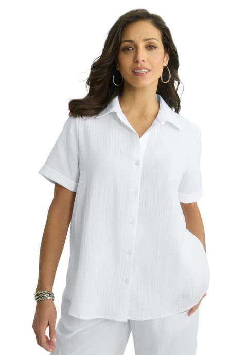 Gauze Camp Shirt (Plus Available)