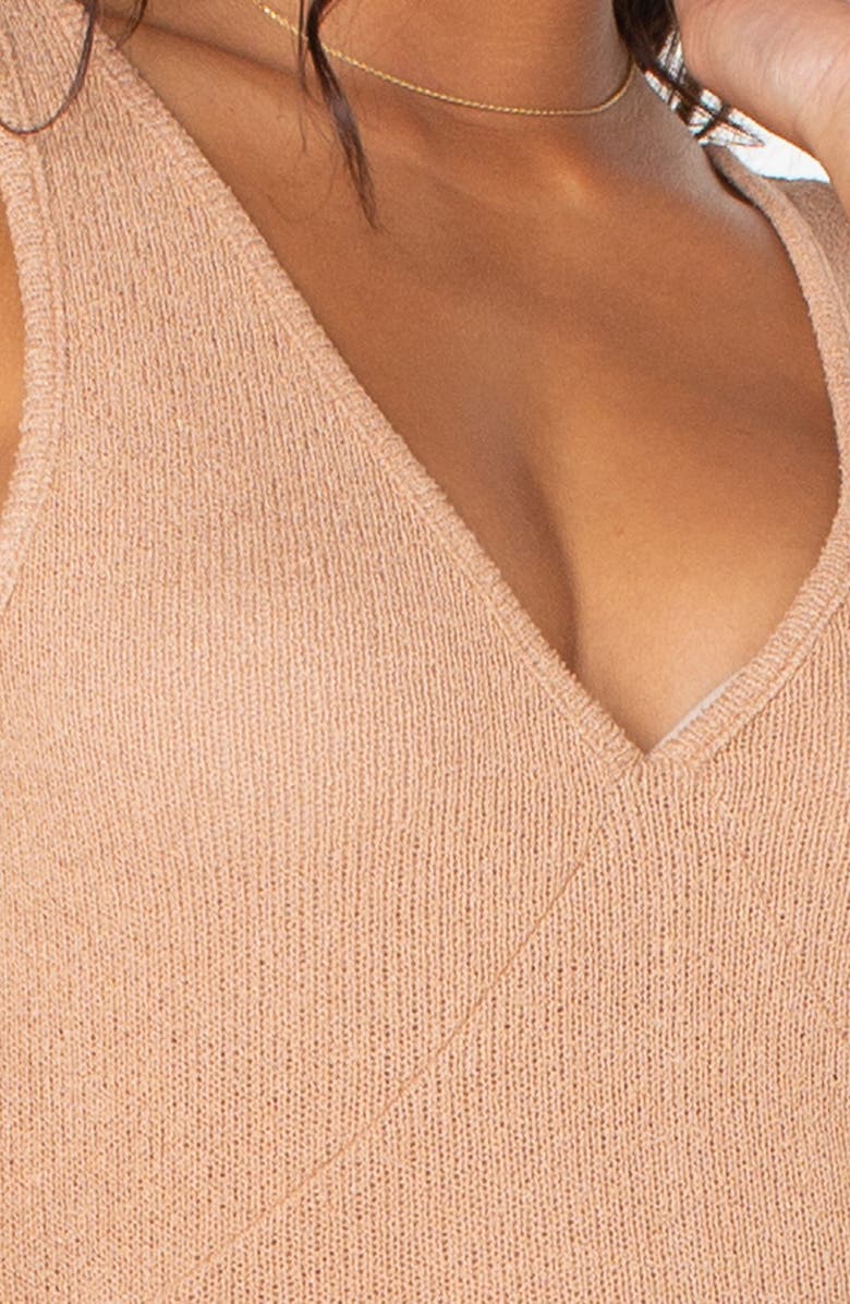 Roxy Slow Isle Knit Midi Dress, Alternate, color, Praline Solid Stamp