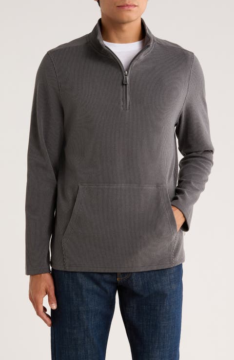 Catalina Hills Stripe Quarter Zip Pullover