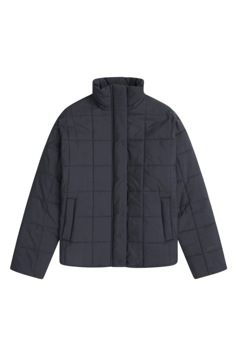 Nina Grid Quilted Padded Jacket, Main, color, Black
