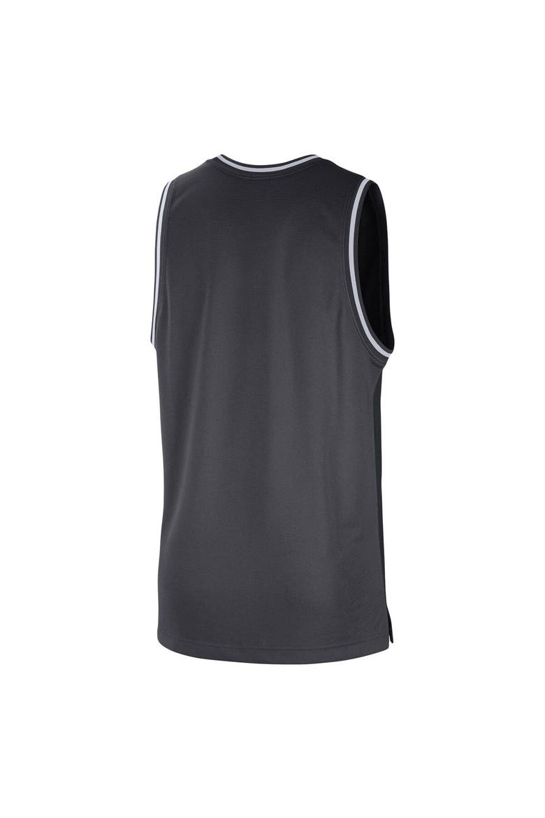 Men's Nike Black/Anthracite Brooklyn Nets Courtside Versus Force Split DNA Performance Mesh Tank Top, Alternate, color, Black