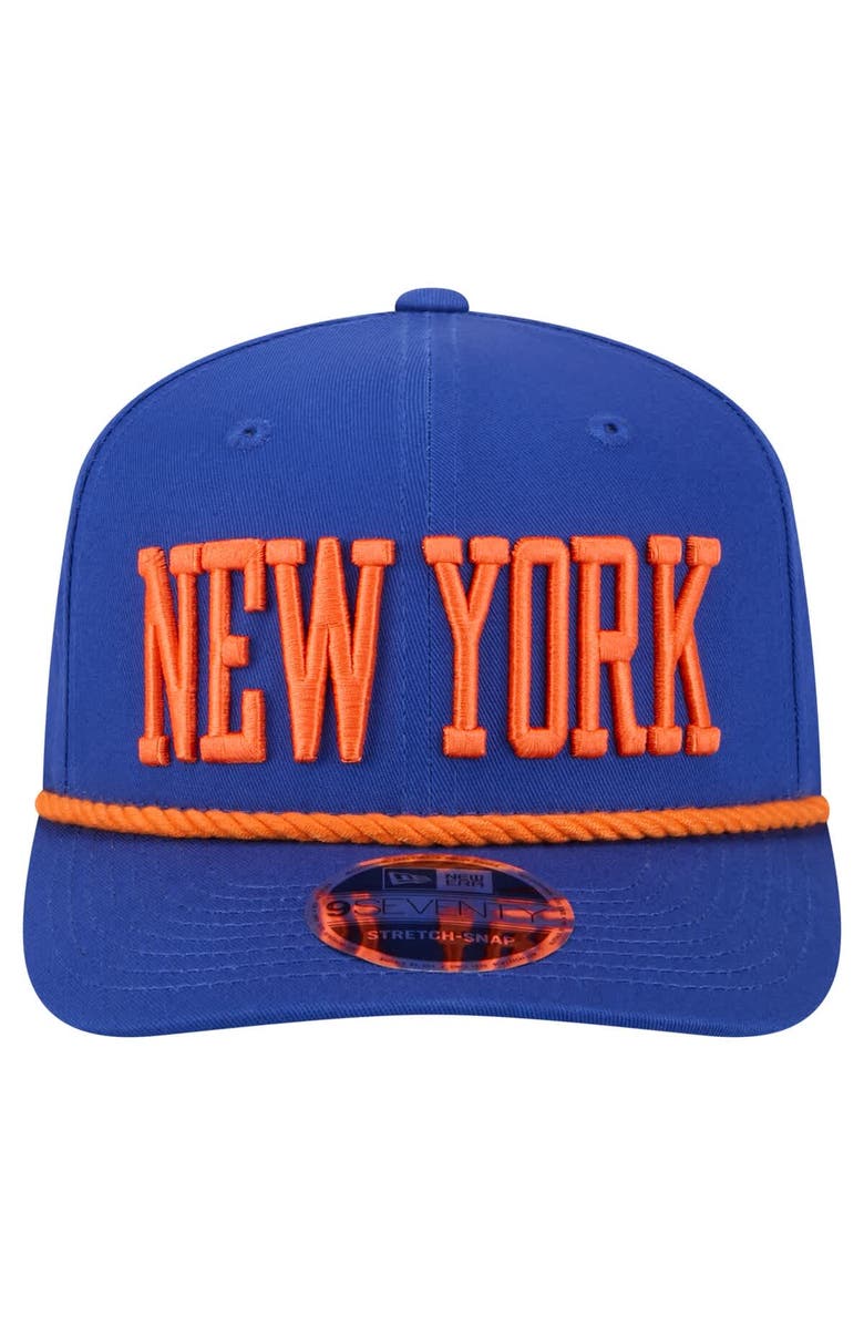 New Era Men's New Era Blue New York Knicks Wordmark Rope 9SEVENTY Adjustable Hat, Alternate, color, Blue