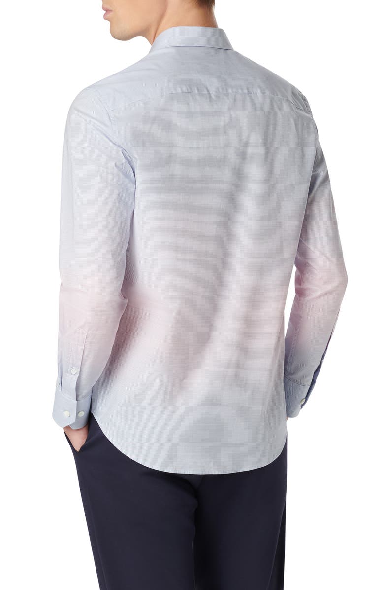 Bugatchi Axel Shaped Fit Woven Button-Up Shirt, Alternate, color, Periwinkle