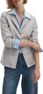 rag & bone Chappell Plaid Linen Blazer