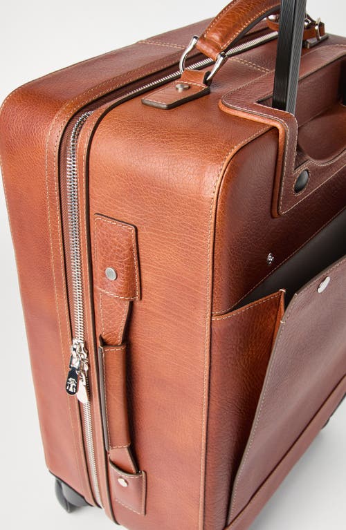 Brunello Cucinelli Grained Calfskin Trolley Bag In Copper