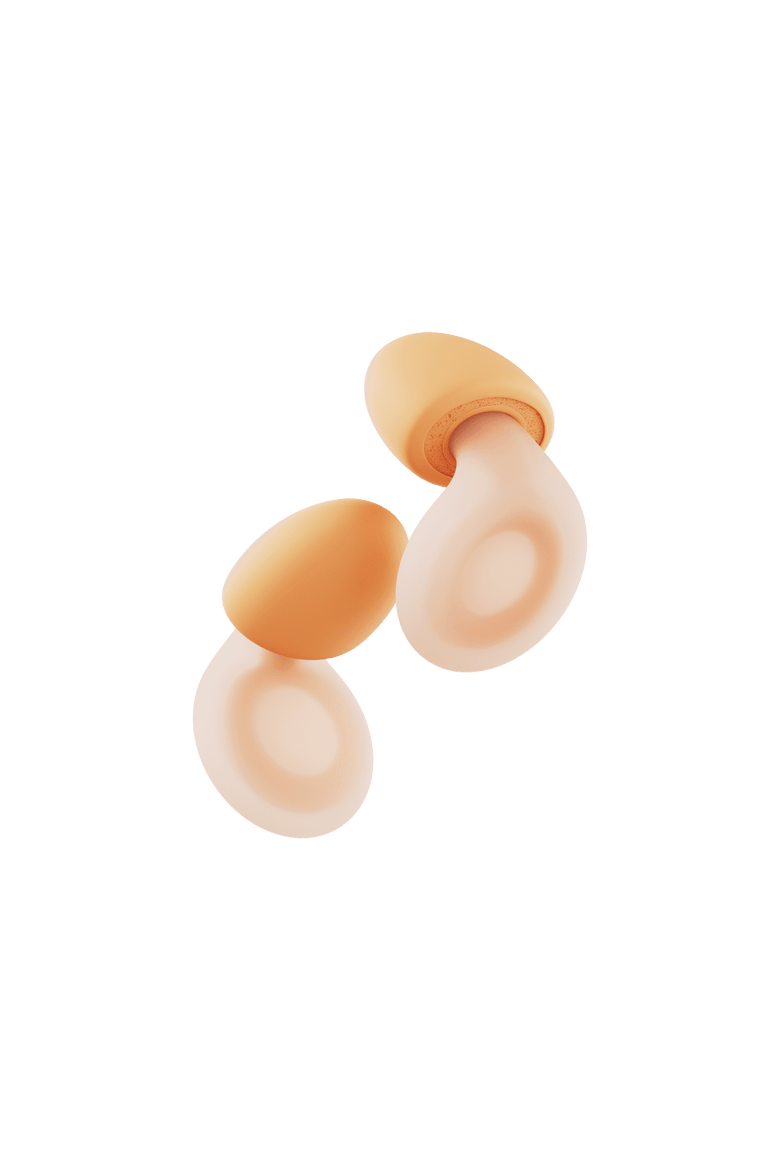 Dream Silicone/Memory Foam Earplugs for Sleep Comfort, Main, color, Peach