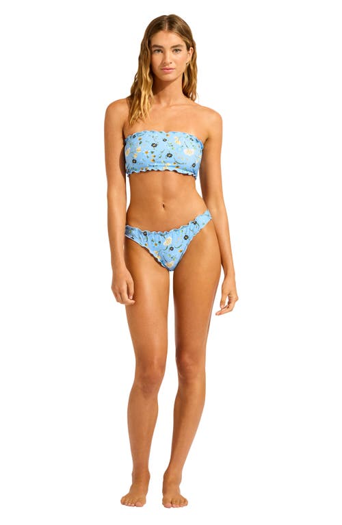Seafolly Womens Powder Blue Modern Romance Hipster Bikini Bottoms In Blue