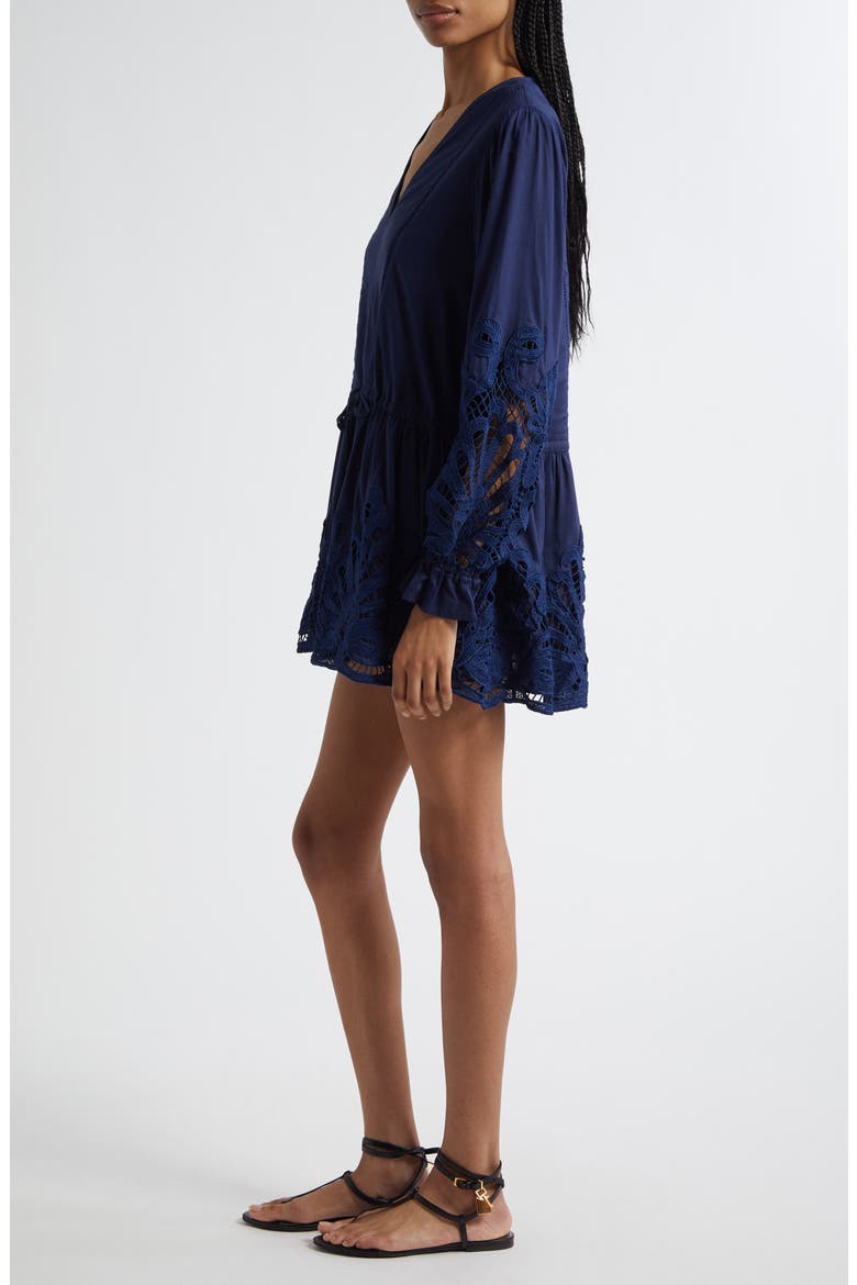 Ingrid Long Sleeve Dress, Alternate, color, SPRING NAVY EYELET