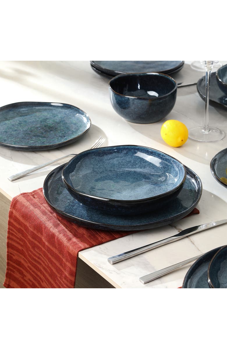 Stone Lain Mirella Stoneware 4-Piece Pasta Bowl Set, Alternate, color, Blue