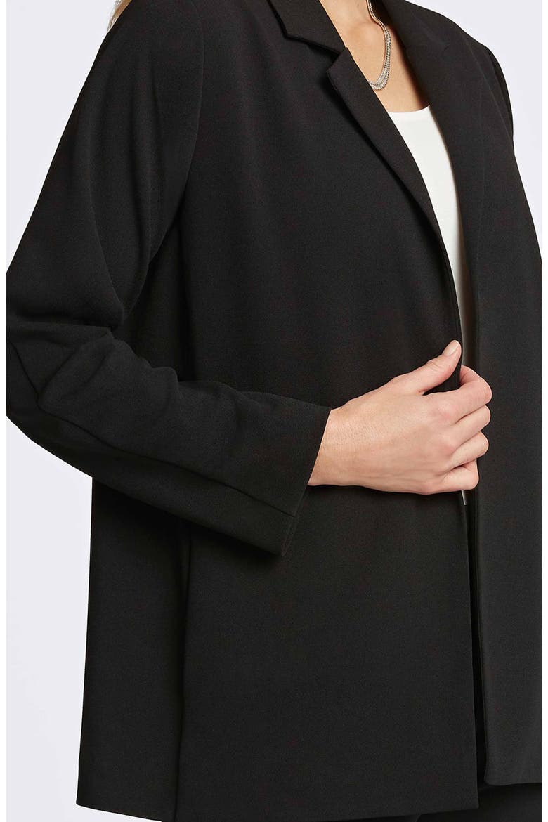 Morgan Crepe Knit Blazer, Alternate, color, BLACK