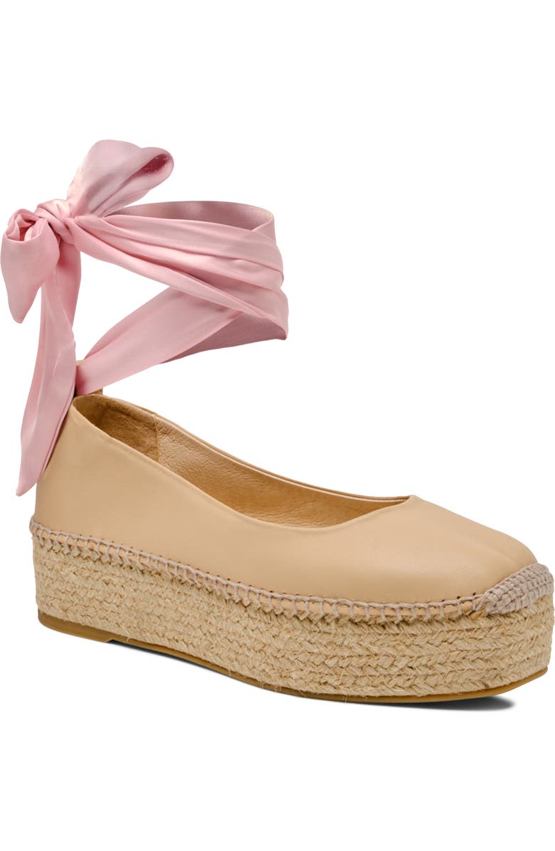 Free People Starboard Ankle Wrap Platform Espadrille, Main, color, Light Tan