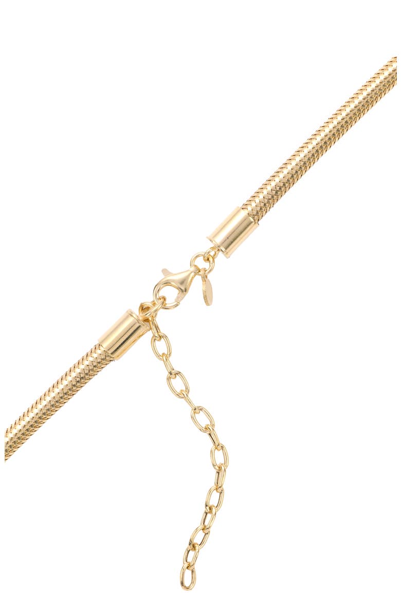 Dolce Sole Fancy Mesh Necklace, Alternate, color, GOLD