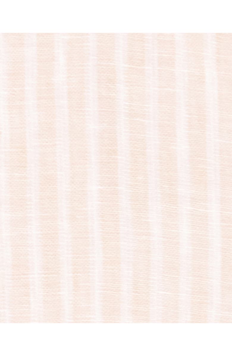 Theory Irving Stripe Short Sleeve Linen Button-Up Shirt, Alternate, color, Chino/ White