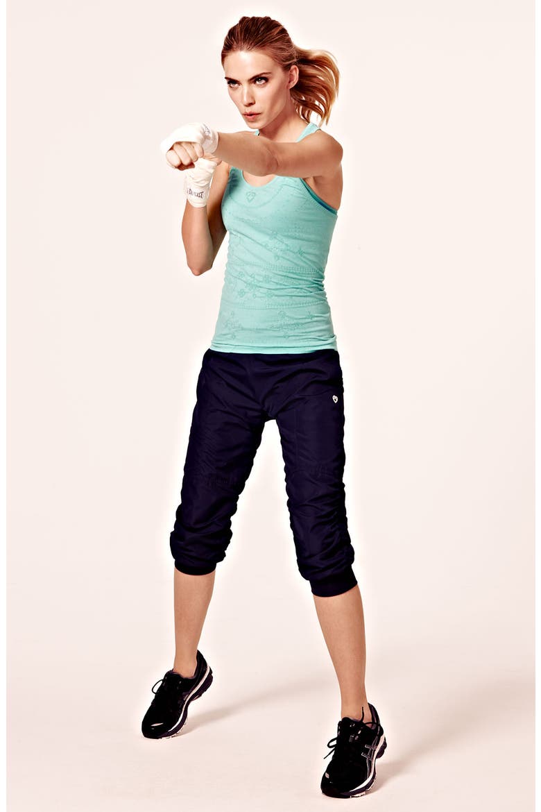 'Cool Down' Capris, Alternate, color, BLACK