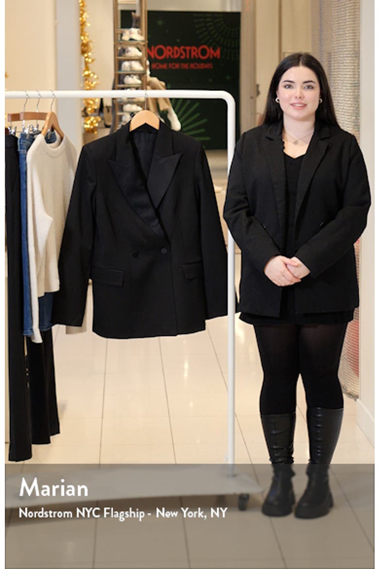 Wool Blend Tuxedo Blazer video