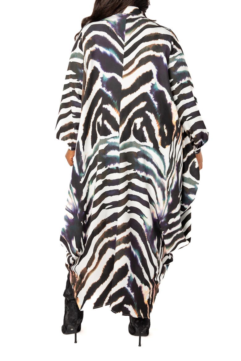 Drape Maxi Shirtdress, Alternate, color, WHITE MULTI