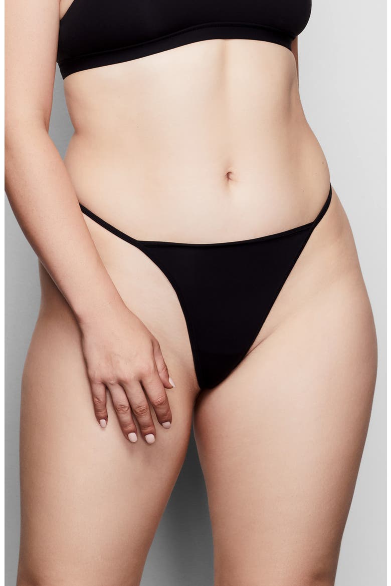 Fits Everybody T-String Thong, Main, color, ONYX