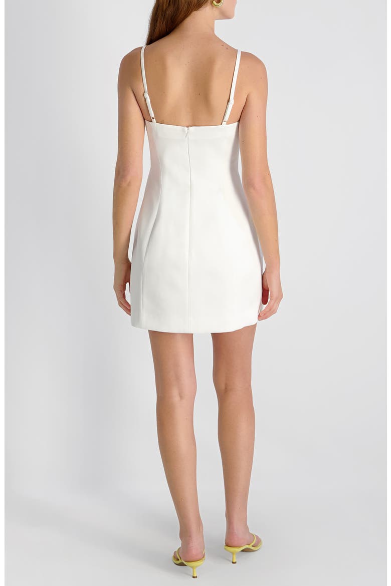 York Satin Fit & Flare Minidress, Alternate, color, SUMMER WHITE
