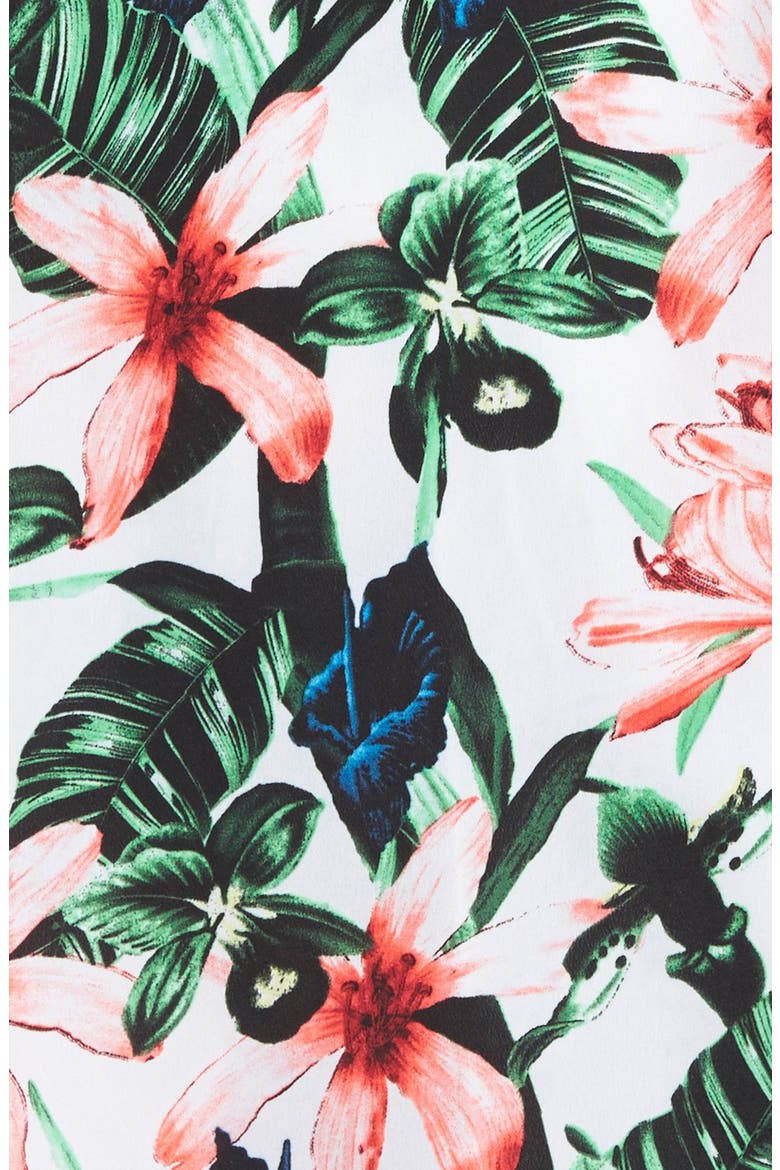 'Jungle Lily' A-Line Popover Dress, Alternate, color, ULTRA WHITE