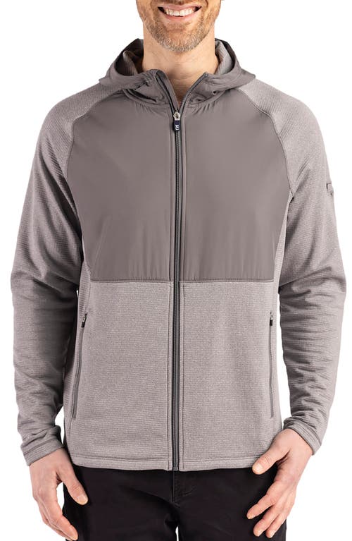 Cutter & Buck Peshastin Fleece Hybrid Jacket In Elemental Grey Heather