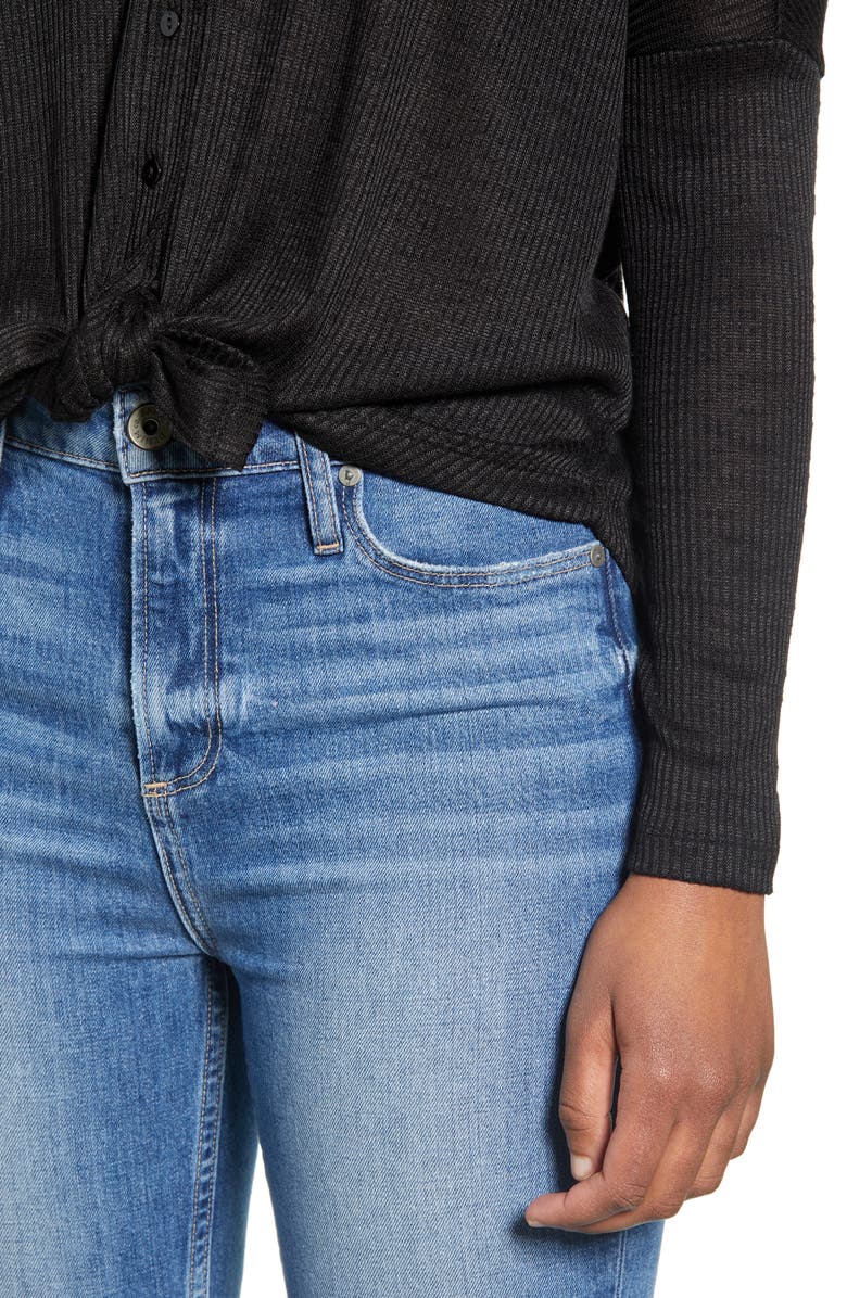 Bobeau Ribbed Tie Front Top, Alternate, color, 