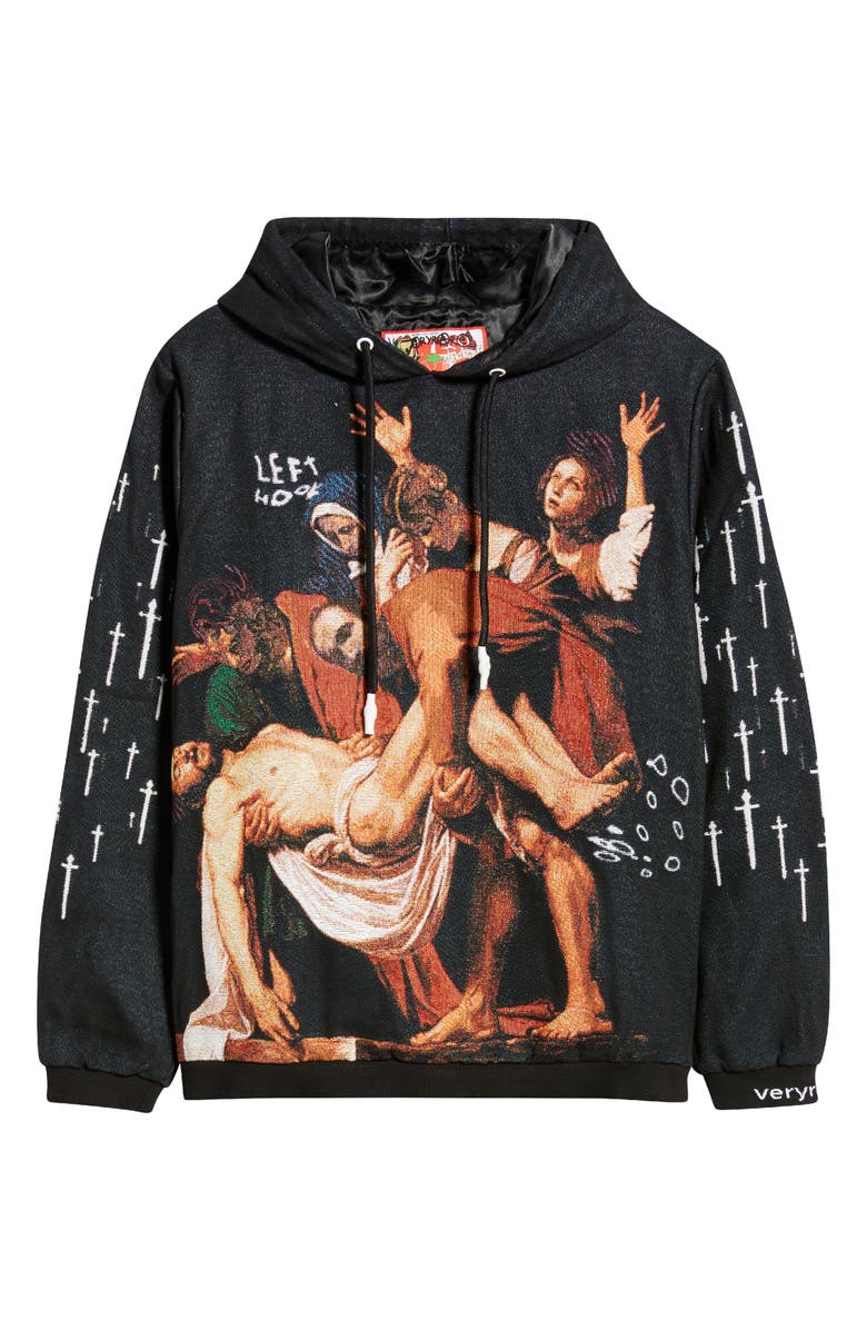 VERYRARE Entombment Jacquard Hoodie, Alternate, color, Black