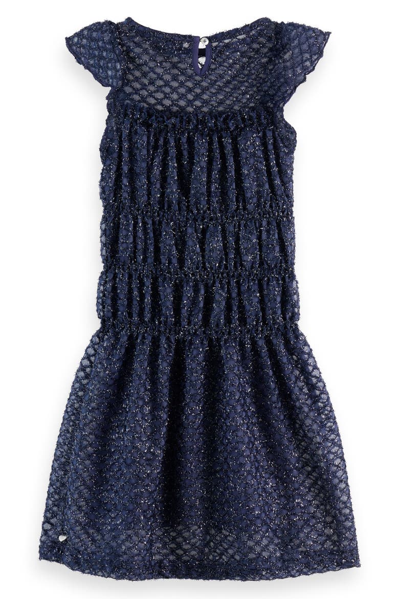 Kids' Fancy Party Dress, Alternate, color, PEACOAT
