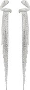 Panacea Snake Chain Fringe Drop Earrings