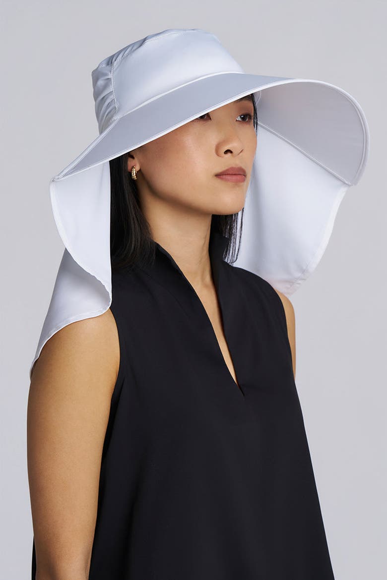 Women's Anastasia Elegant Full Coverage Hat, UPF 50+ Sun Protection, Alternate, color, White