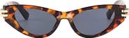 Fifth & Ninth Story 69mm Oversize Polarized Cat Eye Sunglasses