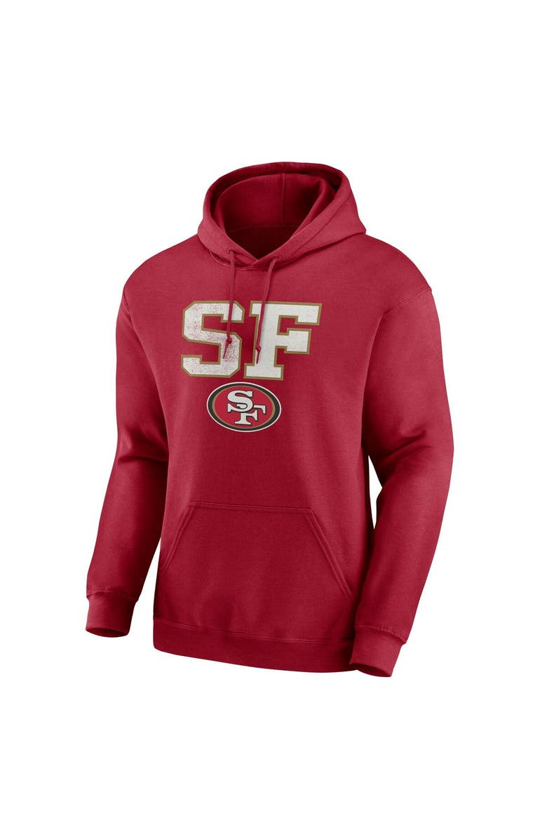 FANATICS Men's Fanatics Branded Scarlet San Francisco 49ers Scoreboard Pullover Hoodie, Alternate, color,