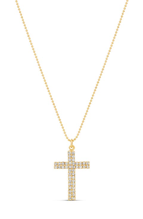 Pavé Cross Pendant Necklace