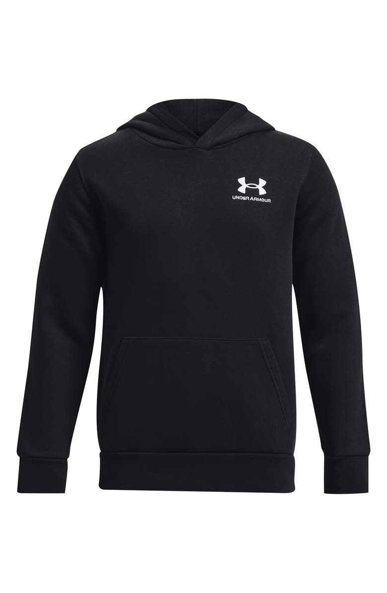 Under Armour Kids' Icon Cotton Blend Fleece Hoodie, Main, color, Black