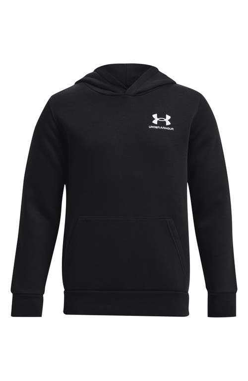 Under Armour Kids' Icon Cotton Blend Fleece Hoodie In Black