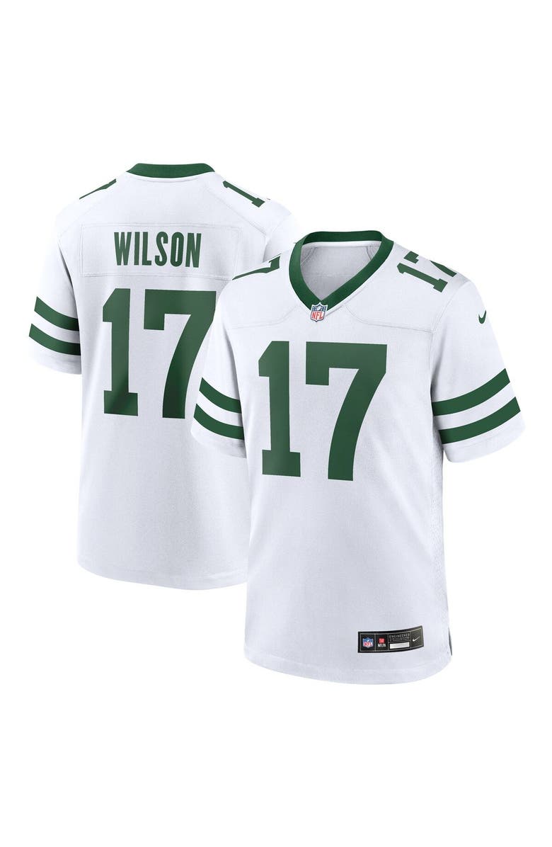 Nike Men's Nike Garrett Wilson White New York Jets Legacy Player Game Jersey, Main, color,