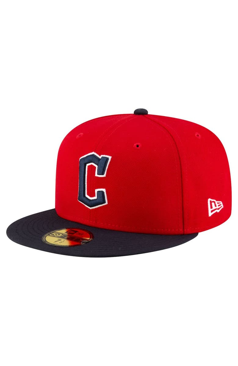 New Era Men's New Era Red/Black Cleveland Guardians Authentic Collection On Field 59FIFTY Fitted Hat, Alternate, color, Red