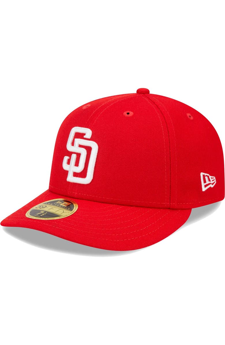 New Era Men's New Era Scarlet San Diego Padres Low Profile 59FIFTY Fitted Hat, Main, color, Scarlet