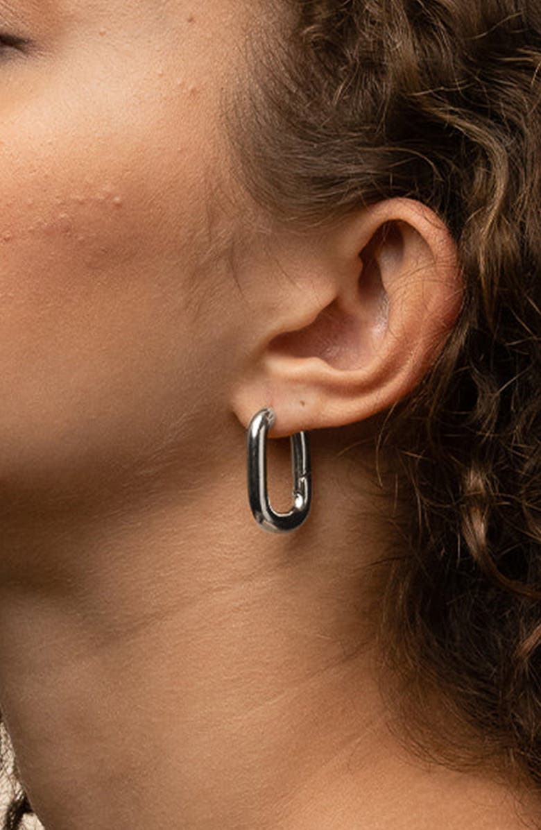 Bearfruit Jewelry 14k Gold Plated Angie Earrings Dainty Minimalist Studs, Alternate, color, Silver