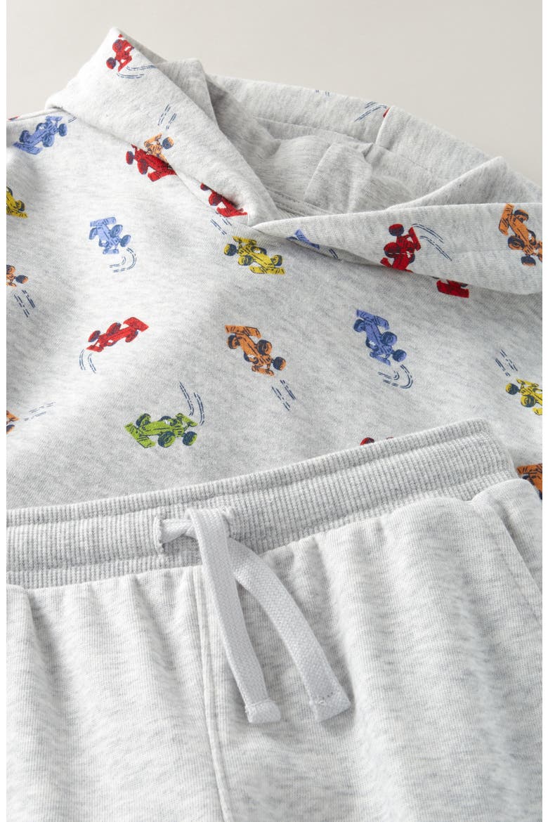 Kids' Kids' Print Sweatshirt & Sweatpants Set, Alternate, color, GREY LT HTR RACE CARS- GREY