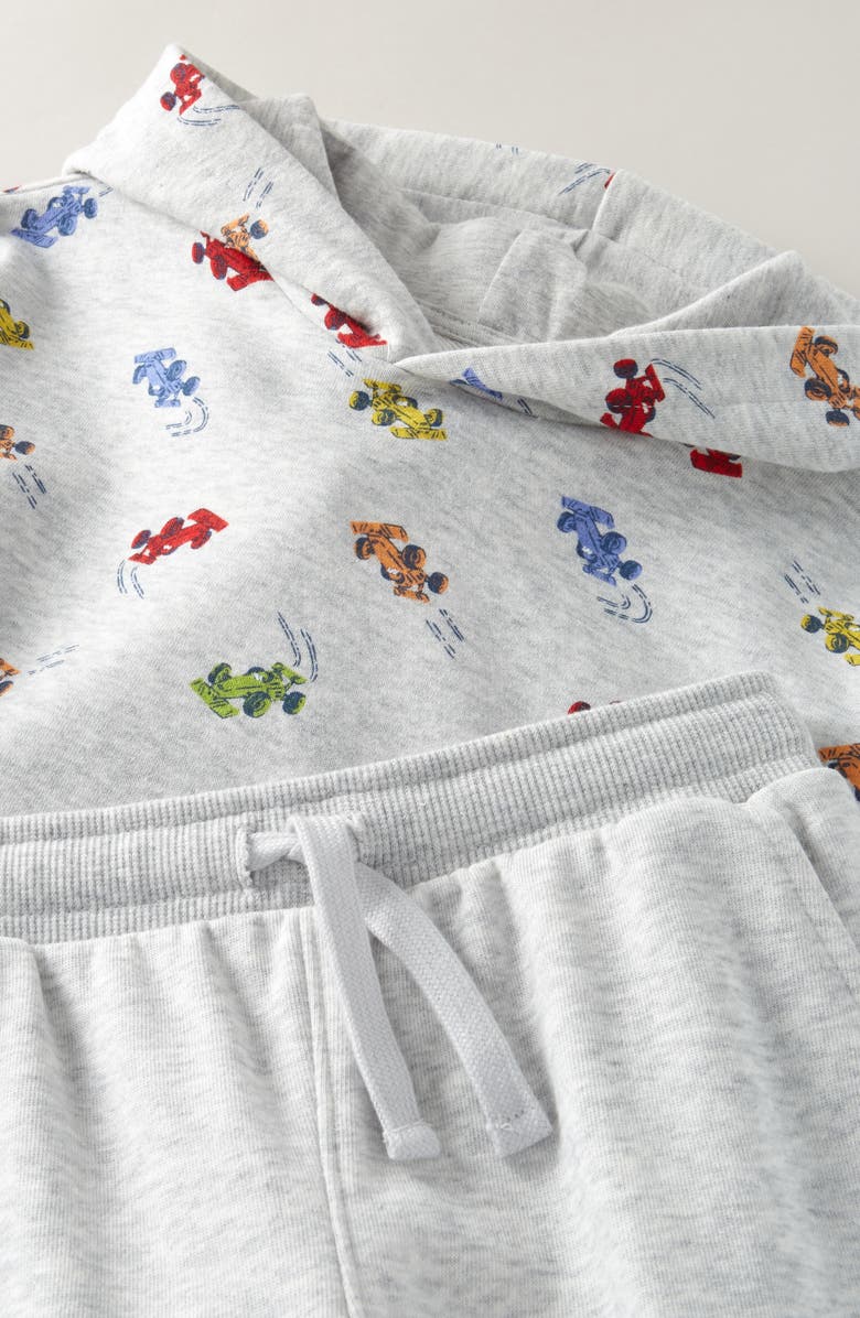 Tucker + Tate Kids' Kids' Print Sweatshirt & Sweatpants Set, Alternate, color, Grey Light Heather Race Cars