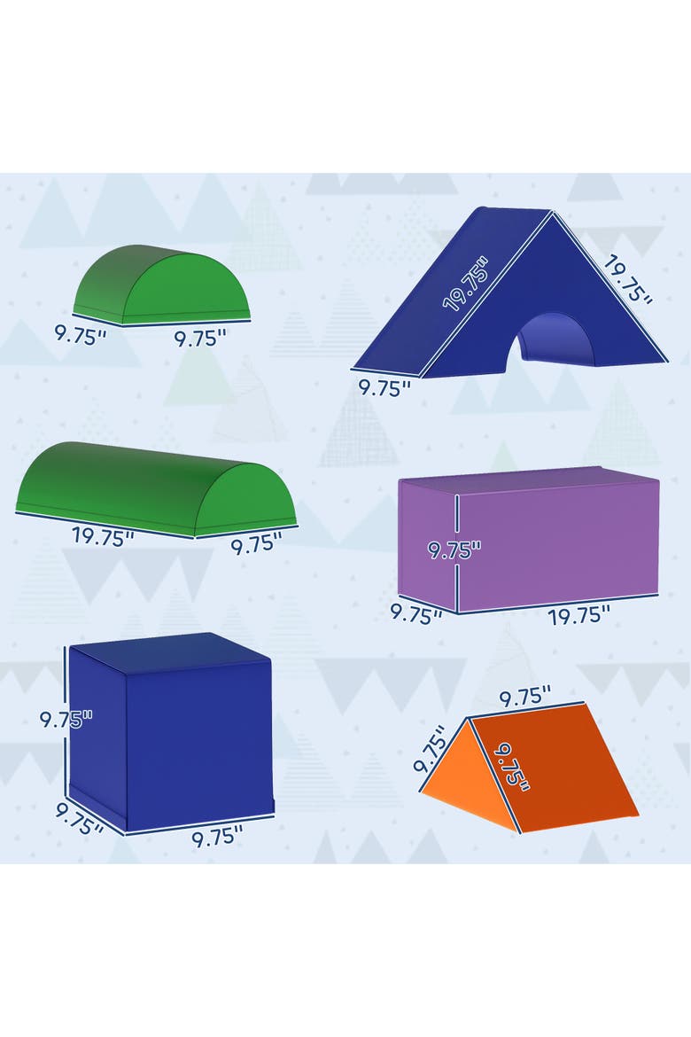 11-Piece Kids Crawl and Climb Activity Play Set, Toddler Soft Foam Structure, Alternate, color, Assorted