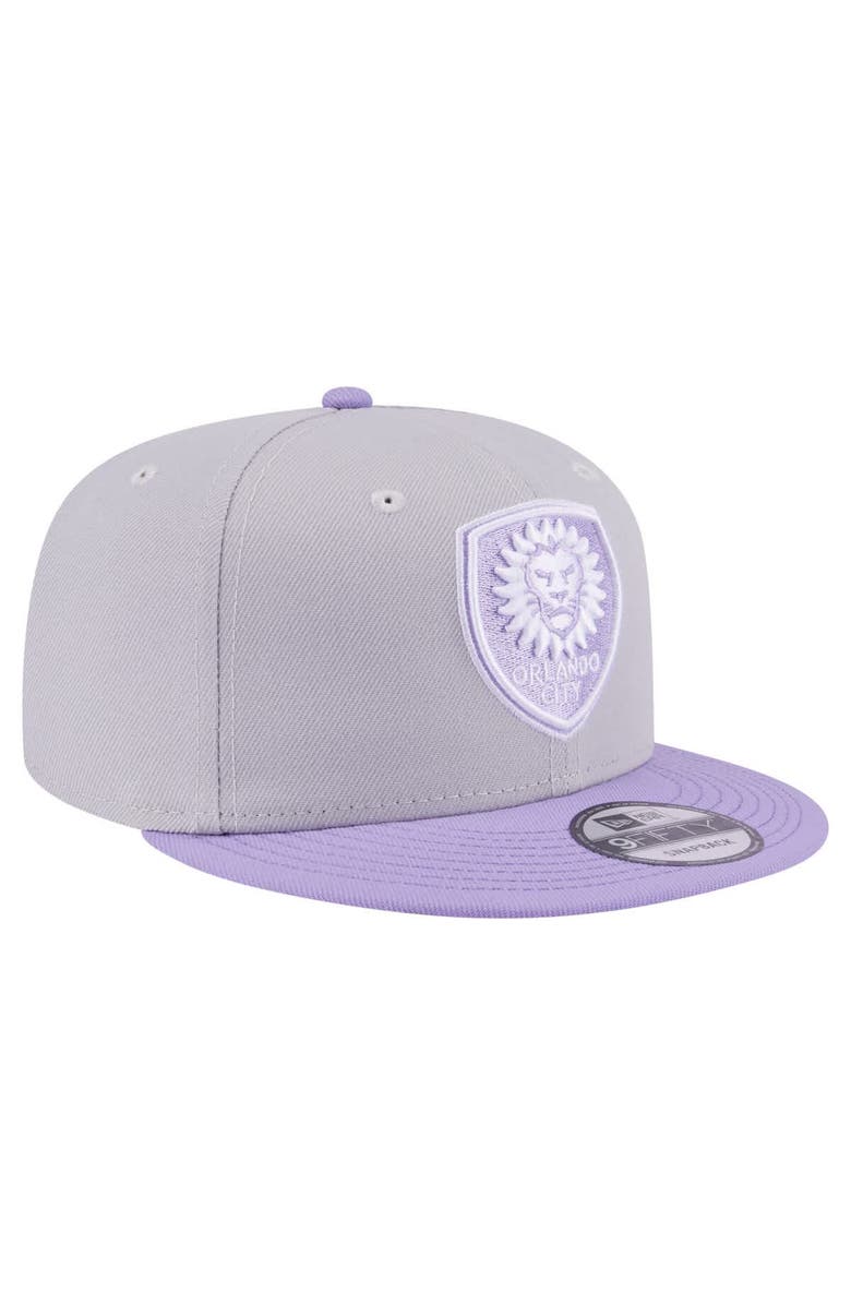 New Era Men's New Era Gray Orlando City SC Color Pack Two-Tone 9FIFTY Snapback Hat, Alternate, color, Gray