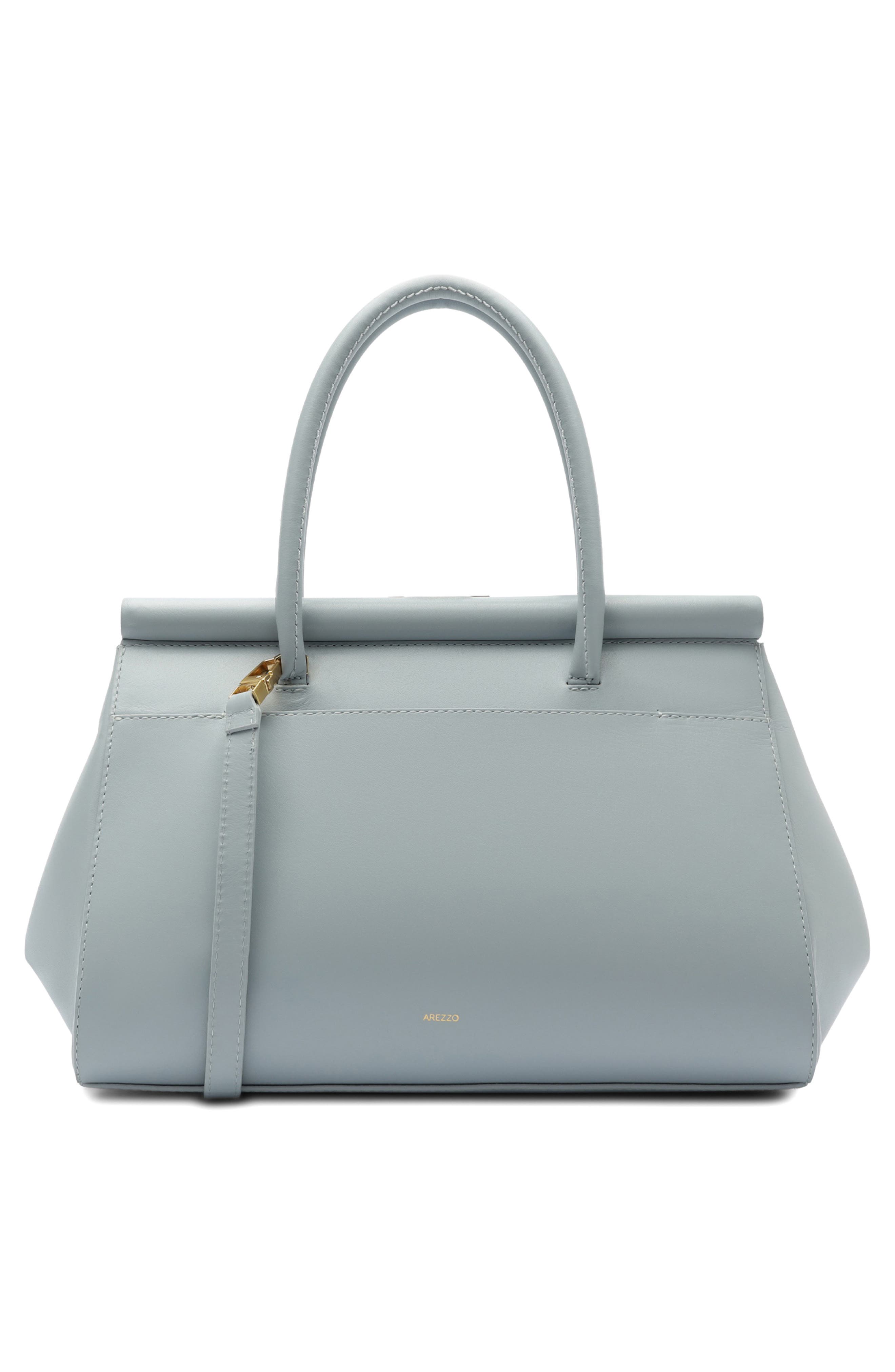 Arezzo Large Morgan Leather Tote, Alternate, color, Glacier Blue