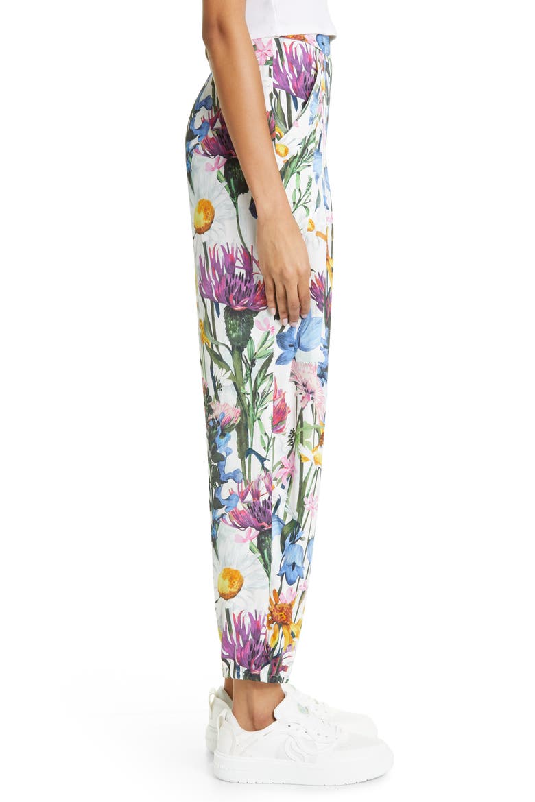 Floral Print Straight Leg Pants, Alternate, color, 8475- MULTICOLOR